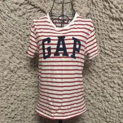 GAP 赤と白のストライプ Tシャツ 半袖