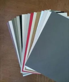 カラー厚紙15枚 厚さ、1.3㎜～2㎜ サイズ202㎜X253㎜