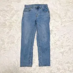 GU ジーユー　スリムテーパードアンクルジーンズ　青ブルー　Mサイズ