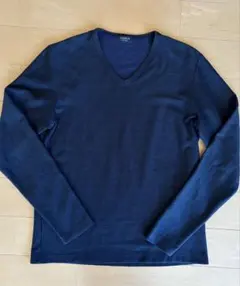 ジュンメン　VネックTシャツ　シャツ　ネイビー　紺色　Mサイズのサムネイル