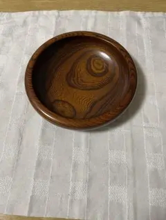 会津塗り 菓子入れ 欅材 蓋なし 箱付き 漆器 小物入れ