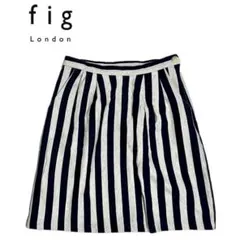 【美品】fig London ひざ丈 ストライプスカートのサムネイル
