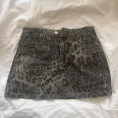 ヒョウ柄ミニスカート ショートパンツ　y2k ギャル