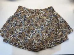 【美品】ペイズリー柄 ミニスカート エスニック 総柄 マルチカラー