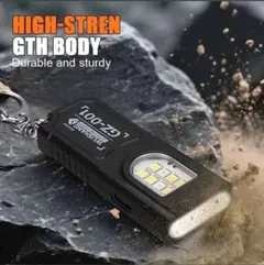 ミニ キーホルダーライト ポータブル USB充電式 懐中電灯 ヘッドランプ