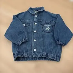 【美品】背中も可愛いミッキーマウス デニムジャケット