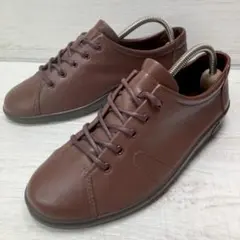 ecco エコー SOFT レザースニーカー ブラウン 23.5cmのサムネイル