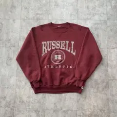 90s RUSSELL スウェット 3段プリント USA製 古着 エラー品 XL