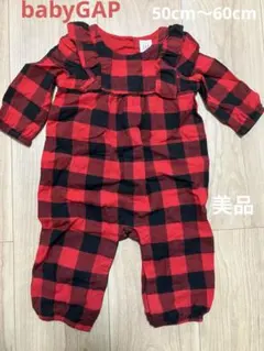 babyGAPベビーギャップフリルロンパース 0-3ヶ月50cm〜60cm美品