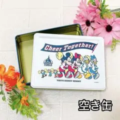 ディズニー 40周年 チア 空き缶 小物入れ ミッキー クッキー缶 レトロ
