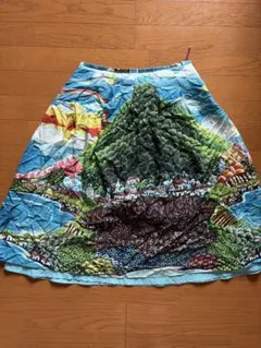 Jocomomola ひざ丈スカート 総柄 風景画のサムネイル