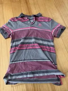 Nike ボーダーポロシャツ Mサイズ グレー/ピンク