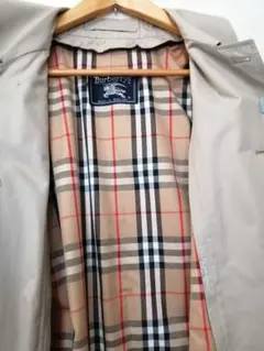 Burberrys ステンカラーコート ベージュ チェック柄　　 ライナー付き