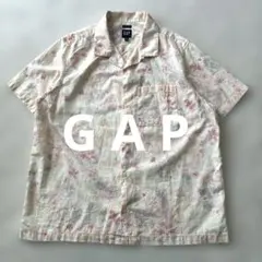 ✨美品 希少 サイズ リネン GAP ギャップ 半袖 シャツ ボタニカル 開襟のサムネイル