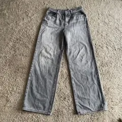 UNIQLO グレー デニム　ストレートジーンズ 27インチ
