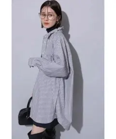 Arpege story ストライプ長袖シャツ