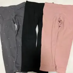 H&M 女の子レギンス 裏起毛3色セット 100cm