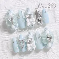 No.369 ネイルチップ 現品 地雷系 量産型 フレンチガーリー