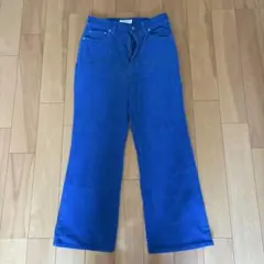 MACPHEE コーデュロイ フレアパンツ 青のサムネイル