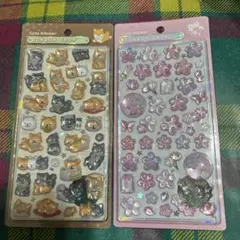 【新品未使用】ボンボンドロップシール　和柄新作　さくら、日本犬