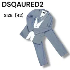 DSQUARED2 スーツ セットアップ ストライプ コットン ボタンフライ