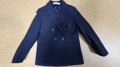 ZARA ネイビーチェック ダブルブレストジャケットとパンツ122