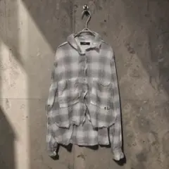 【名作】 Diesel 帶鋼絲 龐克風 格紋襯衫 M 稀有