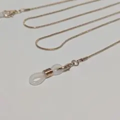 眼鏡チェーン　ストラップ　マスク　ローズゴールド