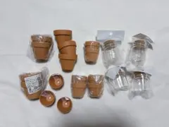 ミニ植木鉢とガラス瓶おまとめセット