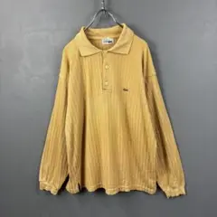 France 70-80s CHEMISE LACOSTE 長袖ポロニット XL