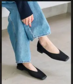 @ai ！様専用LE TALON スクエアトゥキャップセミシアーフラットのサムネイル