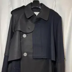 sacai サカイ✰美品　✰コレクション　ウール　ドッキング　トレンチコート sacai（サカイ）トレンチコート 黒 サイズ:1(S位) レディース