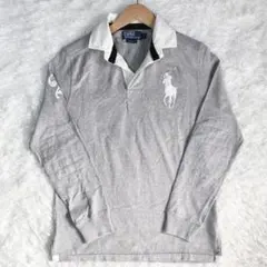ポロバイラルフローレン スウェット ラガーシャツ ポニー刺繍 エルボーパッチ