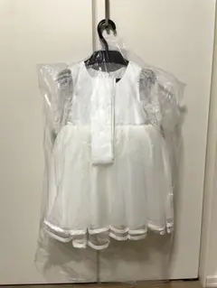 新品未使用⭐︎ホワイト ベビードレス フリル付き