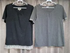 お値下げしました【cloud nine】レース付き半袖Tシャツ２点セットのサムネイル