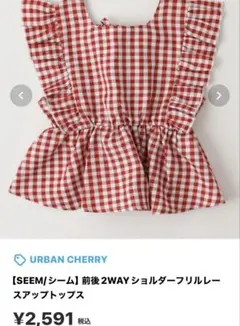 ✨美品✨アーバンチェリー　2way チュニック　トップスSEEMショルダーフリル