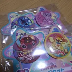 スティッチ　ハッピーくじ　缶バッジ