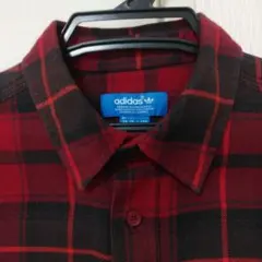 レア アディダス　トレフォイル　ネルシャツ Sサイズ 女性の方も 美品