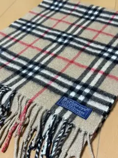 バーバリー マフラー 英国製 ノバチェック ベージュ 90年代 極美品 カシミヤ