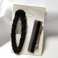 ベルベット パッチンピン ヘアピン セット No.f442