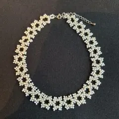 パールモチーフチョーカー　ネックレス