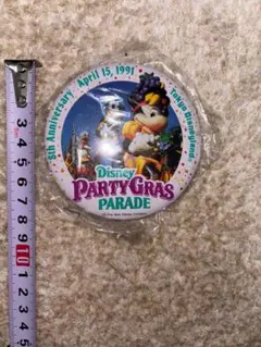 [未開封]　東京ディズニーランド　8周年記念缶バッジ　パーティグラ