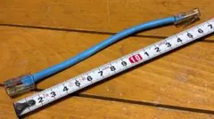 ★最終特別価格★LANケーブル長さ約17cmカテゴリータイプ不明ブルー1本（Ｄ）