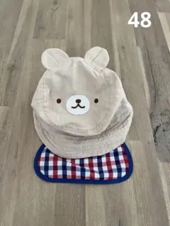 ベビー帽子 クマデザイン 48cm