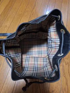 BURBERRY バーバリー 巾着ショルダーバッグ ノバチェック シャドーホース