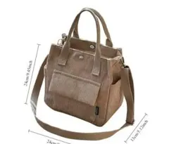 キャメルカラー ショルダーバッグ 26cm x 24cm x 9.5cm