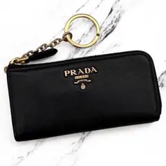 極美品 箱付き プラダ コインケース 小銭入れ キーケース コンパクト ブラック 希少♪【国内発送☆PRADA】キーケース TESSUTO TRAVEL (PRADA