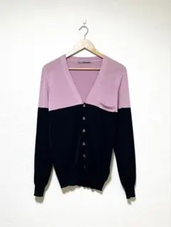 LACOSTE メリノウール100% パープル Vネック カーディガン Y2K - メルカリ
