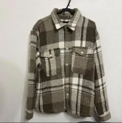 ZARA チェック柄ジャケット ブラウン XL