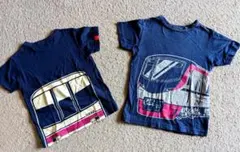 OJICO 京王線ネイビー グラフィックプリント Tシャツ 2枚セット